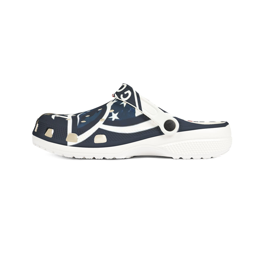 Teen/Adult USA G.O.A.T EVA Foam Clogs — Lightweight Patriotic Slip-Ons