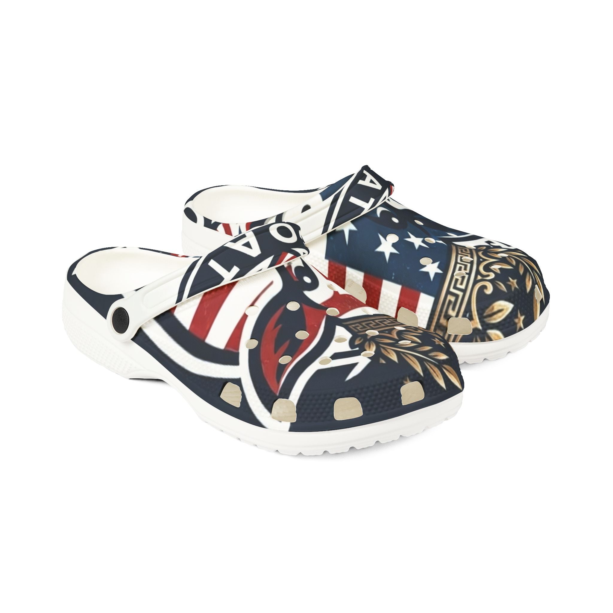 Teen/Adult USA G.O.A.T EVA Foam Clogs — Lightweight Patriotic Slip-Ons