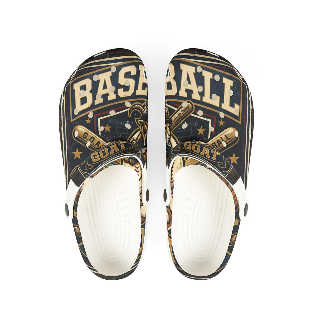 Teen/Adult Baseball GOAT EVA Foam Clogs — Casual Sport Slip-On Shoes