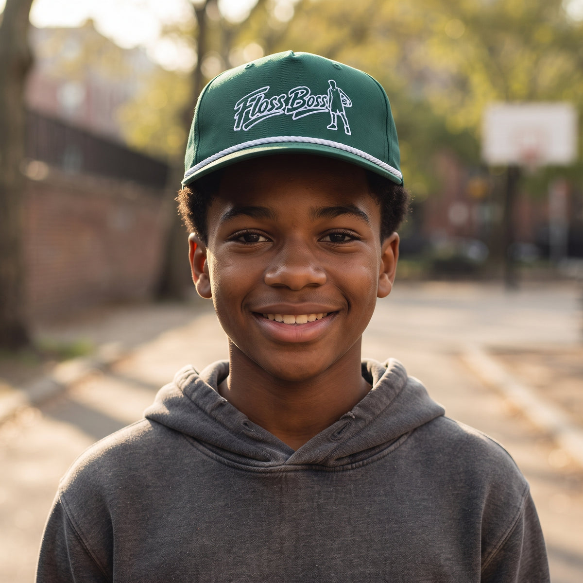 Floss Boss Basketball Rope Cap | Embroidered Basketball Slang Hat