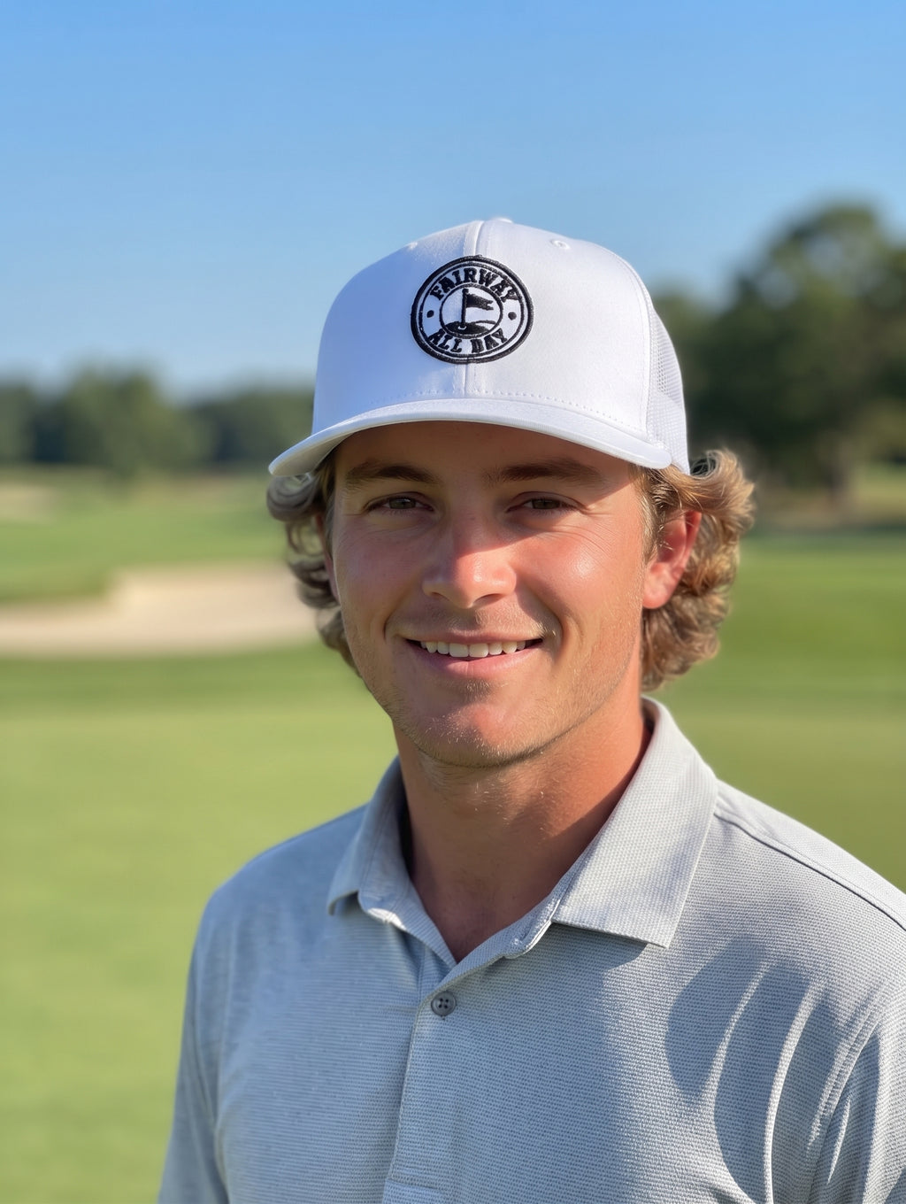 Fairway All Day Golf Hat | Embroidered Patch Trucker Cap