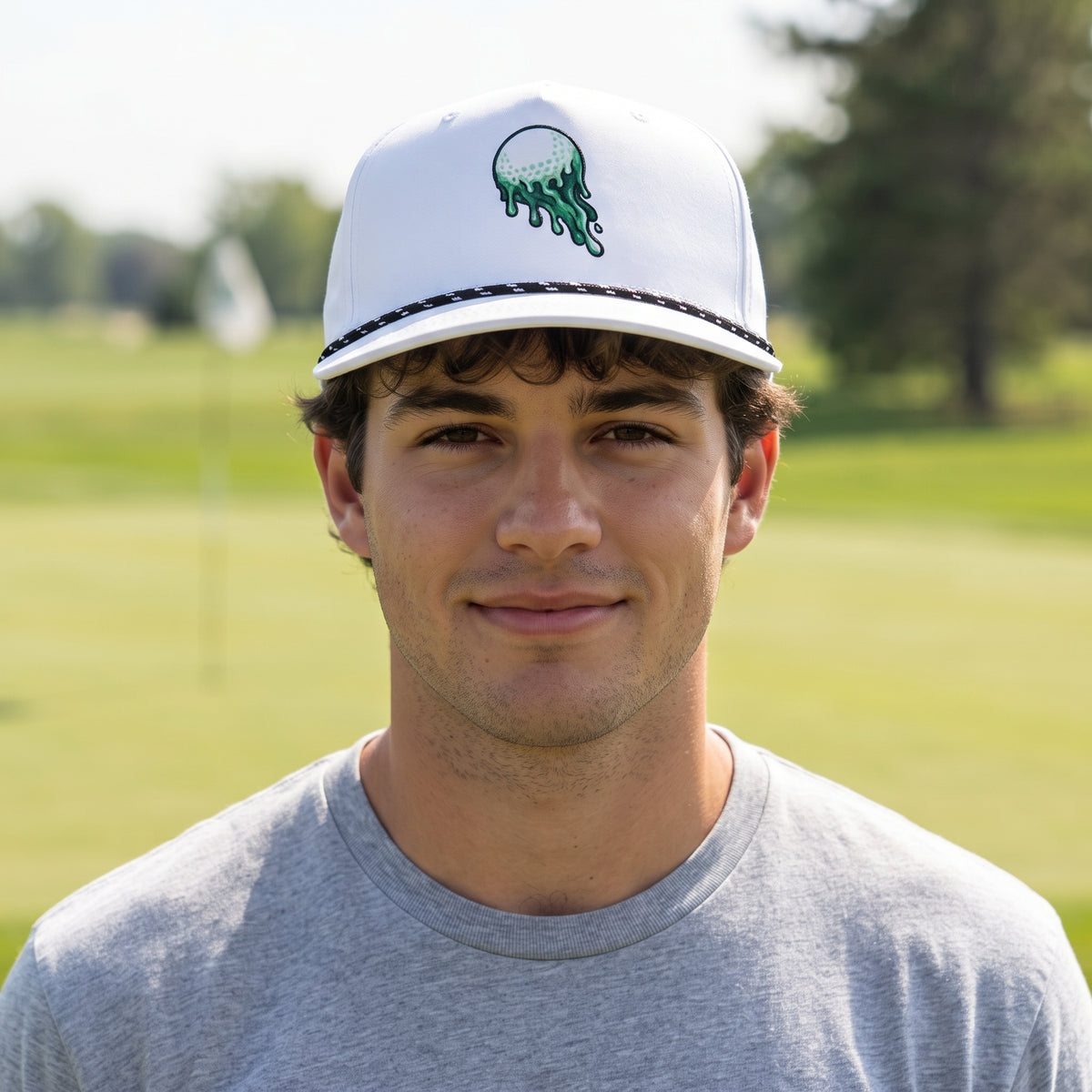 Drip Golf Ball Classic Rope Cap | Drip & Drench Co. Retro Drippy Golf Snapback