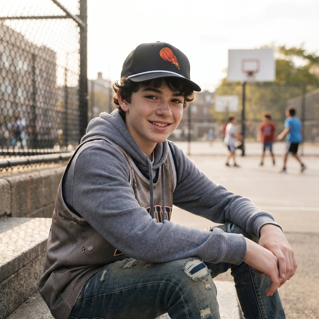 Drip Basketball Classic Rope Cap | Drip & Drench Retro Drippy Basketball Snapback