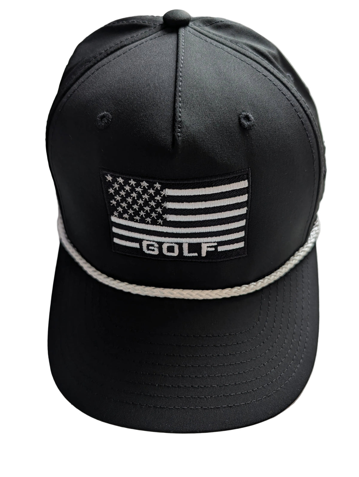 USA Flag Golf Patch Classic Rope Cap