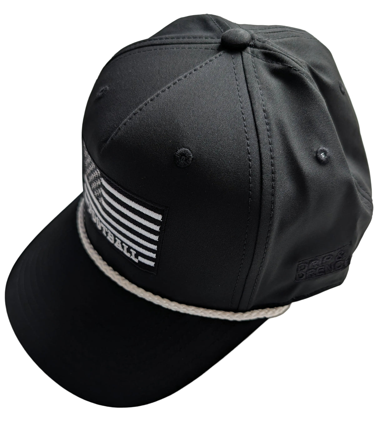 Classic Black & White Flag Rope Hat | Football Cap