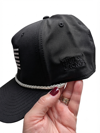 Classic Black & White Flag Rope Hat | Football Cap